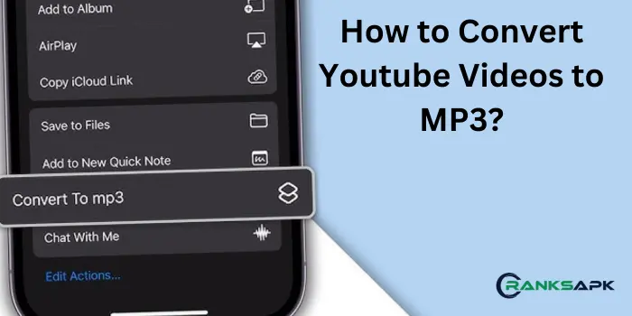 how to convert youtube videos to MP3?