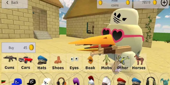 chicken gun apk menu